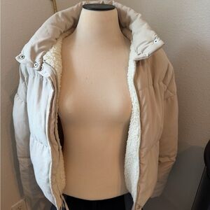 Women's Cream Puffer Jacket